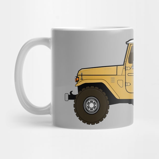 fj40 Land Cruiser yellow by -oddlyeven-